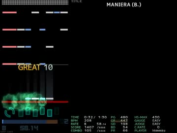 【発狂BMS】MANIERA (B.) easyclear