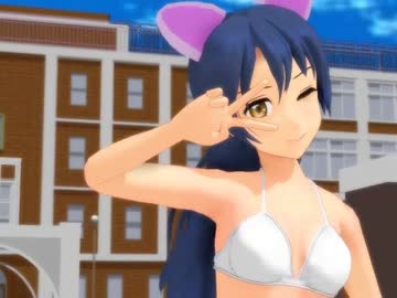 Mmd ラブライブ 園田海未 水着モデル配布 ニコニコ動画