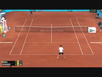 錦織vsナダル　ラリー　【2014マドリードOP決勝】