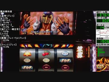 【設定１】パチスロ北斗の拳・転生の章実機配信【１７あべし】