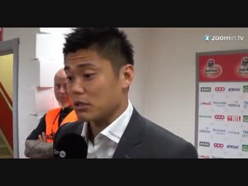 流暢なフランス語（ワロン語）でインタビューに答える川島永嗣