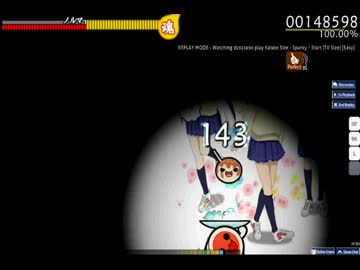osu! - Catch the Beat - Katate Size - Sparky * Start(Easy)(HardRock,Perfect,Flashlight)