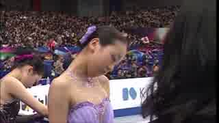 浅田真央  World 2014 SP 6分間練習前の準備運動！