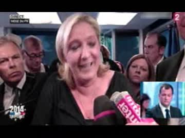 仏の欧州議会選挙で第一党となった国民戦線のルペン党首