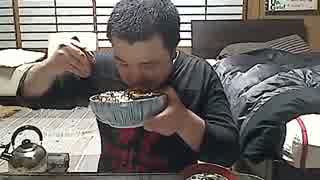 こうきゃの飯配信(2014.5.29)だーおか丼 ねぎ塩スープ