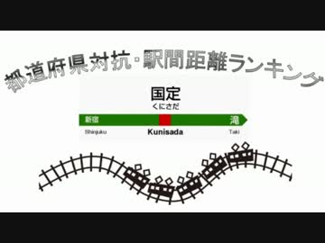 都道府県対抗・駅間距離ランキング