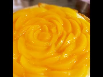 キャラメル・ピーチ・タルト作ったよ！