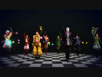 【MMD】蒼紅紫翠金銀若手でさーかす【戦国BASARA】