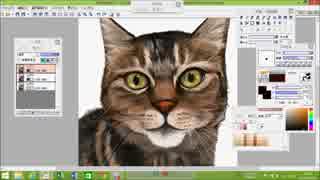 【AzPainter2】猫模写してみた