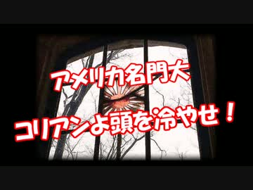 【アメリカ名門大】 コリアンよ頭を冷やせ！