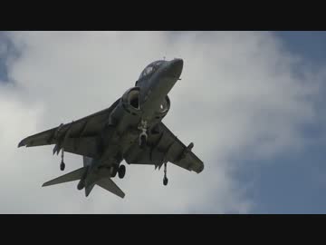 アメリカ海兵隊『TAV-8B（ハリアー II）』垂直離離着陸飛行訓練映像