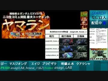 【あさぎ研究室】EXVSFB　6月7日第4回ヤマラン(擬似6on6大会)出場配信(6/7)