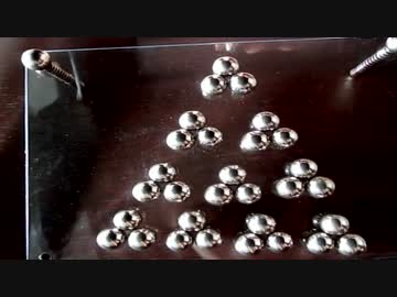 鉄球が連鎖的に落ちる仕組み考えました