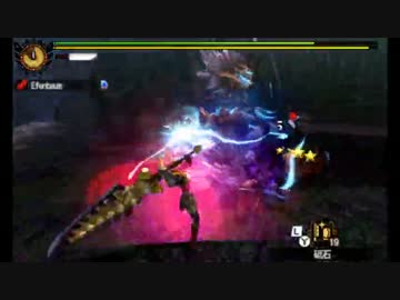 【MH4】集★5 '高難度 : 暗天の霹靂'  ジンオウガ - なしなし 大剣 3分39秒