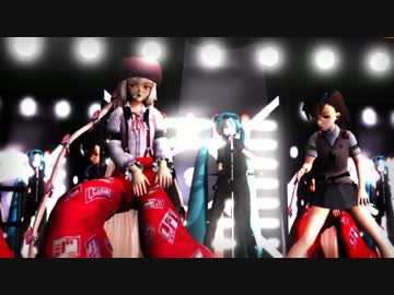 【MMD】ミクミコモコでWAVE
