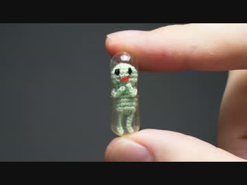 【ミニチュアあみぐるみ】　カプセルに捕まった宇宙人