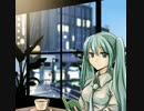 【初音ミク】　雨の喫茶店で読書するミクさん　【フリー素材】