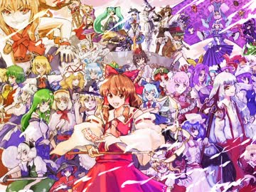 【第6回東方ニコ童祭】67名による無茶振りお絵かきリレー！！(前半)