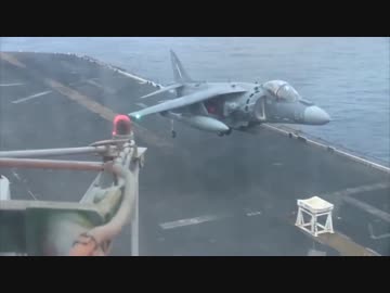 緊急事態！前輪が下りなくなったAV-8Bハリアーの垂直着艦