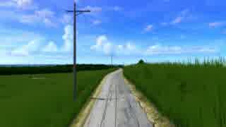 【MMD】岬周辺の道路を飛んでみるテスト