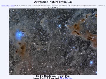 2014年 6月24日 ｢塵の領域に埋もれたアイリス星雲｣-Astronomy Picture of the Day