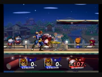 【スマブラＸ】ファルコンチーム下投げ連