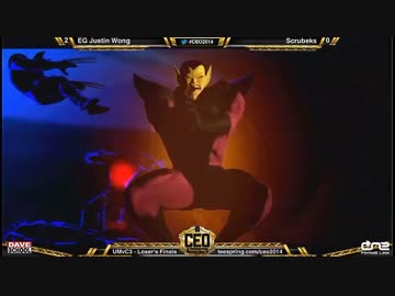 【CEO2014】Loser'sfinals　Justin Wong vs Scrubeks【UMVC3】