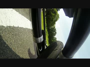 WR250X　スライド失敗　スリップダウン