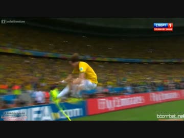 【FIFA W杯：ネイマール骨折】ブラジル vs コロンビア【ハイライト編】