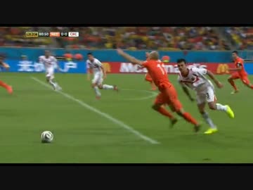 2014 FIFAﾜｰﾙﾄﾞｶｯﾌﾟ コスタリカ VS オランダ ハイライト