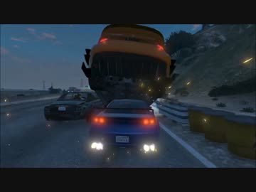 【ＧＴＡ５】ハイウェイを走行・クラッシュＮＧ集【スポーツカー】