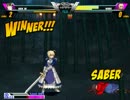 【MUGEN】 両儀式OR vs セイバー　【プレイヤー操作】