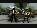 ウニ頭の男と黒ショートの女の子を作り直して踊らせてる動画