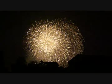 自宅庭から見る花火