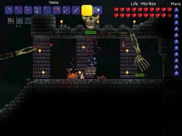 【Terraria】SkeletronをMinecartで倒すだけ