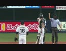 [拡大スロー付]オリックスｖｓ日本ハム 守備妨害でゲームセット　20140723