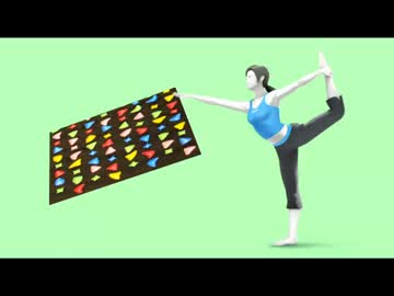 足ツボマット乗せたWii Fitやってみた 後編