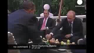米ロ首脳朝食会談　終始無言の険悪な雰囲気