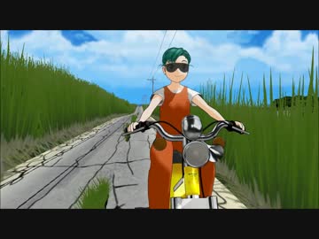 【MMD】岬周辺の道路を走ってみるテスト４