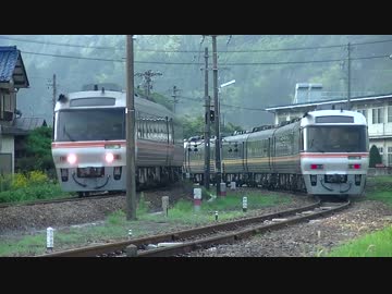 【のら】JR高山本線 ワイドビューひだの交換風景　～少ケ野信号所～