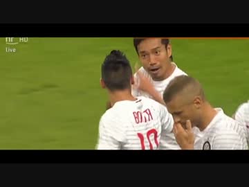 長友アシスト　乾タッチ集　親善試合　フランクフルト vs インテル　3-1