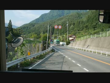 【前面展望】南木曾ー十二兼【中央西線・不通による代行バス】