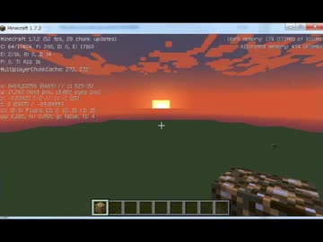 【Minecraft】  スーパーフラットで10000ｍ歩くだけ 【丸一日】