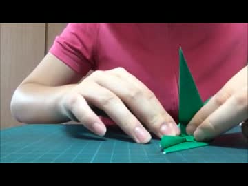 折り紙を折った