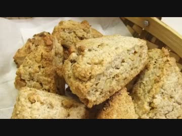 【304作】胡桃と全粒粉のスコーン作ってみた【お菓子作成】
