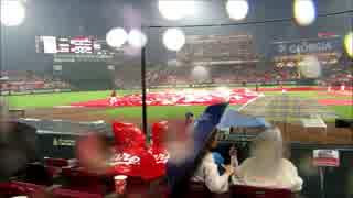 東京ヤクルトスワローズ(一部カープ)　雨天中断中での応援歌20140814マツダ
