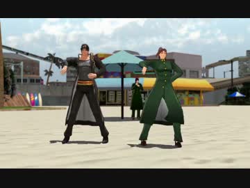 【MMD】 承太郎と偽花京院で8HIT 【ジョジョ】