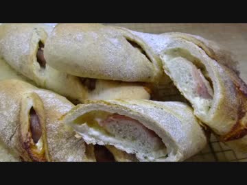 【313作】生ハム＆カマンベールパン作ってみた【パン作成】