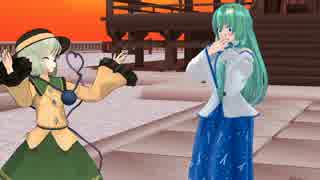 【第13回MMD杯EX】綺麗な早苗さんが月に…with　閉じた恋の瞳