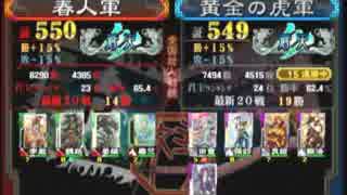 三国志大戦３　頂上対決　2014/8/28　春人軍ＶＳ黄金の虎軍
